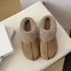 Pantuflas de Piel con Suela Gruesa y Punta Cerrada para Mujer 2026, Para Usar en Exteriores, Mocasines Retro, Nuevas Pantuflas de Piel de Invierno, Versátiles