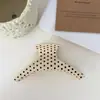 Nuevo accesorio para el cabello YHJ: Pinza de acetato de lunares simple y versátil para recogidos, pinza de tiburón grande para la parte posterior de la cabeza
