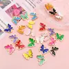 Accesorios para el Cabello, Aretes, Collares, Colgantes de Mariposa de Esmalte de Aleación Colorida, Accesorios para Joyería Hechos a Mano DIY, Directo del Fabricante