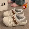 Chinelos de Algodão Impermeáveis Boken Femininos Novos 2026 Inverno Interno Casa Pelúcia Quente Cobertura de Calcanhar Sapatos de Algodão Femininos Uso Externo