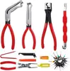 Conjunto de 7 peças de alicates de corte reto e curvo, decapadores de fio, separador de fiação automotiva e mangueira de óleo, alicate de grampo para chicotes elétricos, pé de cabra, transfronteiriço