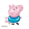 Globo de Papel de Aluminio Estilo Peppa Pig de 18 Pulgadas Transfronterizo Cerdo de Dibujos Animados De Pie Suministros para Decoración de Fiesta de Cumpleaños de Bebé Arreglo
