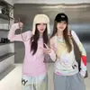 Nova Camiseta Estilo Coreano 26 Novos Modelos Versátil Slim-Fit Falsa Peça Dupla Manga Longa com Punhos Contrastantes