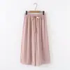 6297 Nova Estação Primavera e Verão Calças de Chiffon de Perna Larga Femininas Tamanho Grande Plus Size Soltas de Temperamento Casual Calças Saias Femininas