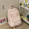 Mochila Escolar de Nuevo Estilo para Niñas, Diseño Moderno y Único de Bloques de Color, Alto Valor Estético, Adecuada para Grados 4-6 de Primaria y Secundaria, Estilo Academia, Mochila con Múltiples Compartimentos