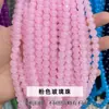 Contas de vidro craquelado com duas cores e salpicos dourados, disponíveis em uma gama completa de cores, acessórios para joias DIY, contas por atacado para pulseiras e colares de contas