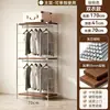 Arara de Roupas Aberta com Combinações Guarda-Roupa Simples para Quarto Closet Walk-in Prateleira de Armazenamento para Casa Guarda-Roupa de Chão