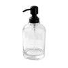 Botella dispensadora de gel antibacterial de vidrio tipo prensa a prueba de fugas, Frasco dispensador de gel de ducha, Hecho a medida según sus planos, Personalización en lotes pequeños, En stock
