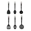 Exclusivo transfronteiriço: Conjunto de utensílios de cozinha de nylon de nove peças com cabos banhados a ouro rosa, incluindo conchas de sopa e espátulas, para uso na cozinha