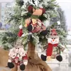 Decoración Navideña Nueva Transfronteriza Bola de Botones a Cuadros Colgante Navideño Muñeco de Nieve Gordo Adornos de Reno Venta al por Mayor