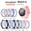Aplicável ao Samsung Galaxy Watch6 nova capa protetora de relógio pc película de vidro temperado capa protetora integrada por injeção de óleo