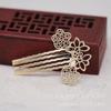 Yiwu Gold Ray color dorado chapado DIY flor racimo de flores moño horquilla pasador novia antiguo Xiuhe tocado B1470