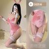 Sexo Underwear Virilha Fivela Coelho Uniforme Provocação Paixão terno Roupas de Noite Vestido de Veludo
