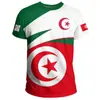 Camiseta Masculina de Manga Curta com Padrão da Bandeira e Emblema Nacional da Argélia, Impressão 3D, Nova, Venda Direta da Fábrica, Fornecimento