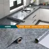 Pegatina de Cocina Patrón Mármol Prueba de Aceite Prueba de Humedad Impermeable Autoadhesiva Engrosada Gabinete Estufa de Cocina Resistente a Altas Temperaturas Pegatina para Humos