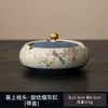 Cenicero de porcelana azul y blanca con diseño de ángel volador de Dunhuang, evita que las cenizas vuelen, recipiente de alta gama para residuos y posos de té de mesa de té del hogar para uso en la oficina