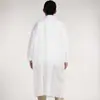Ropa de Trabajo Desechable, Batas Blancas, Batas de Laboratorio No Tejidas, Ropa Transpirable para Talleres a Prueba de Polvo Alimentario, Ropa de Visita y Aislamiento en Stock