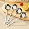 Cuchara de acero inoxidable con fondo plano de capibara, linda cuchara de sopa para el hogar, cuchara redonda, cuchara de acero inoxidable engrosada, cuchara de comedor estilo occidental, diseño profundizado