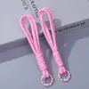 Cordão de Celular Chaveiro Pingente Colorido com Nó de Feijão Dupla Camada DIY Mosquetão Mochila Garrafa de Água Acessórios para Pendurar
