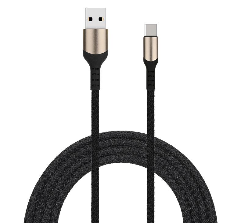 新款编织加长数据线2米/3米手机充电线 快充3A适用type-c安卓ip12