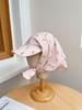 Estilo Japonés Estilo Coreano Moda Combinación Perfecta Cuadros Fresco Cintas Gorra Verano Mujer Protección Solar y Sombrilla Gorra Fotografía Combinación Perfecta