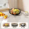 Estante de almacenamiento para cesta de frutas para uso doméstico, organizador de bandeja de frutas para mesa de centro de sala de estar, bandeja de exhibición de frutas y bocadillos de múltiples capas