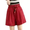 Pantalones Cortos Anchos Estilo Coreano para Mujer, Nuevo Estilo Verano 2026, Corte Holgado, Pantalones Casuales Adelgazantes, Pantalones Simples Versátiles Holgados de Tallas Grandes