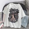 Camiseta holgada retro de calle americana de verano New Street para hombre y mujer con estampado de dibujos animados de moda Y2G