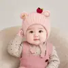 Gorro para bebé para otoño e invierno, gorro de punto para bebés niños, gorro cálido y grueso que cubre las orejas para bebés e infantes, gorro de invierno