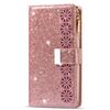 Adequado para Samsung S20Ultra Gravação a Laser Glitter Zíper Multi-Cartão Capa para Celular S20 Plus Cordão Suporte Capa Protetora