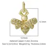 Nueva Tendencia de Moda Colgante de Mariposa con Circonita Microincrustada de Cobre Accesorios de Joyería para Pulsera, Collar, Pendientes, Llavero