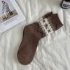 Calcetines Fairland de Lana para Mujer Otoño Medio e Invierno Gruesos Cachemira Lindo Cachorro de Dibujos Animados Vintage Calcetines de Pila