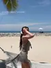 Traje de Baño Sexy y Fotogénico de Tres Piezas con Escote Halter de Gama Alta Estilo Coreano de Nicho para Vacaciones