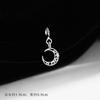 Collar de Plata de Ley 925 Trébol de Cuatro Hojas Lazo Mujeres Cadenas de Llave de Luna Spice Girls Diseño de Nicho Colgante Venta al por Mayor