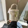 Bolsa feminina de nicho de alta qualidade para pedidos estrangeiros, nova moda 2026 bolsa de ombro e transversal, mini bolsa de balde feminina
