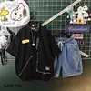 Camisa Casual de Manga Curta para Homens, Estilo de Rua de Verão, Anti-Amasso, Proteção Solar, Negócios Casuais, Moda Jovem, Solta Relaxada Simples de Manga Curta