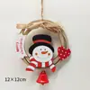 Suministro Transfronterizo de Campanas de Madera Recortadas de Navidad, Colgantes de Anciano Muñeco de Nieve, Accesorios para Decoración de Árbol de Navidad, Decoraciones