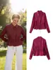 Marca Z Comercio Exterior Transfronterizo Stock Listo Estilo Europeo y Americano Ropa para Mujer 2026 Primavera Nueva Camisa Brillante Decorada con Lazo