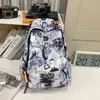 Mochila Escolar para Niños, Estudiantes de Secundaria, Mochila de Calle Estilo Americano, Estudiantes de Primaria, Graffiti Fresco de Moda, Mochila de Viaje de Aspecto Elegante para Niñas