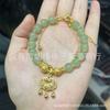 Pulsera de Cuentas de Mariposa Estilo Chino Mismo Estilo Impresión para Mujer Lujo Ligero Nicho Gama Alta Elegante Pulsera para Pareja Regalo para Novia