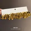 Set de Aretes Irregulares Redondos Plegados con Aguja de Acero Pendientes de Moda Simples Europeos y Americanos Pendientes de Lujo Ligero de Gama Alta Venta al por Mayor