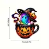 Nuevo colgante transfronterizo de calavera de Halloween con caramelos para el interior del coche, accesorio para llaves, juego de soporte para colgar en el coche