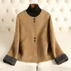 Abrigo Corto de Lana Doble Faz para Mujeres Petites, Nuevo Estilo Otoño e Invierno 2026, Al Por Mayor, Chaqueta de Lana Estilo Chanel Adelgazante