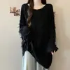 Otoño 2026 Nuevo Estilo Coreano Moda Femenina Suéter Suelto Adelgazante Suave con Borlas Manga Larga para Mujeres de Tallas Grandes A7504
