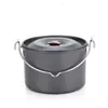 Panela Grande Suspensa para Exterior 6-8 Pessoas Piquenique Acampamento Panela Quente Panela de Piquenique Panela para Ferver Água