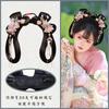 Disfraz Antiguo Marubeni Almohadilla para la Cabeza Paquete de Cabello Peluca Perezosa de Una Pieza Moño para el Cabello Peluca Hanfu Antigua Estilo Diario Moño con Placa para el Cabello