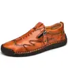 Zapatos de frijol nuevos de primavera y otoño transfronterizos para hombre Moda Calzado Hecho a mano Zapatos Casuales Comercio Exterior talla grande Cremallera Zapatos de Cuero de Negocios