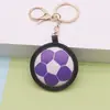 Llaveros creativos de cuero PU multicolor para baloncesto, fútbol, béisbol, tenis, colgantes de llave deportivos al por mayor