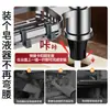 Dispensador de detergente para fregadero de cocina, dispensador presurizado de acero inoxidable para lavar platos, dispensador de jabón de aluminio espacial con tubo de extensión y cabezal de bomba