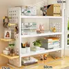 Prateleira de Armazenamento para Mesa, Organizador de Mesa, Estante Multi-Nível para Exibição de Livros, Painel Perfurado para Mesa de Escritório